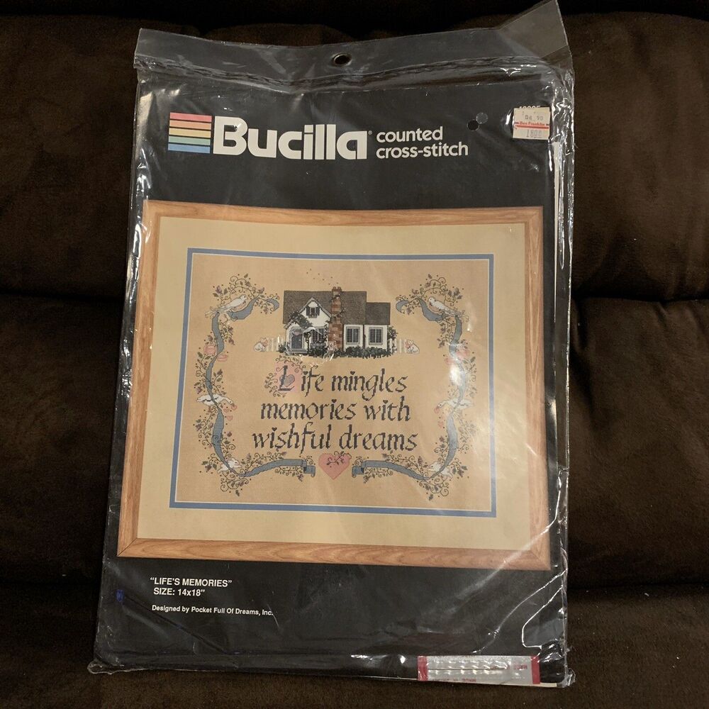 Bucilla Counted Cross Stitch Kit Life's Memories 40305 14 by 18